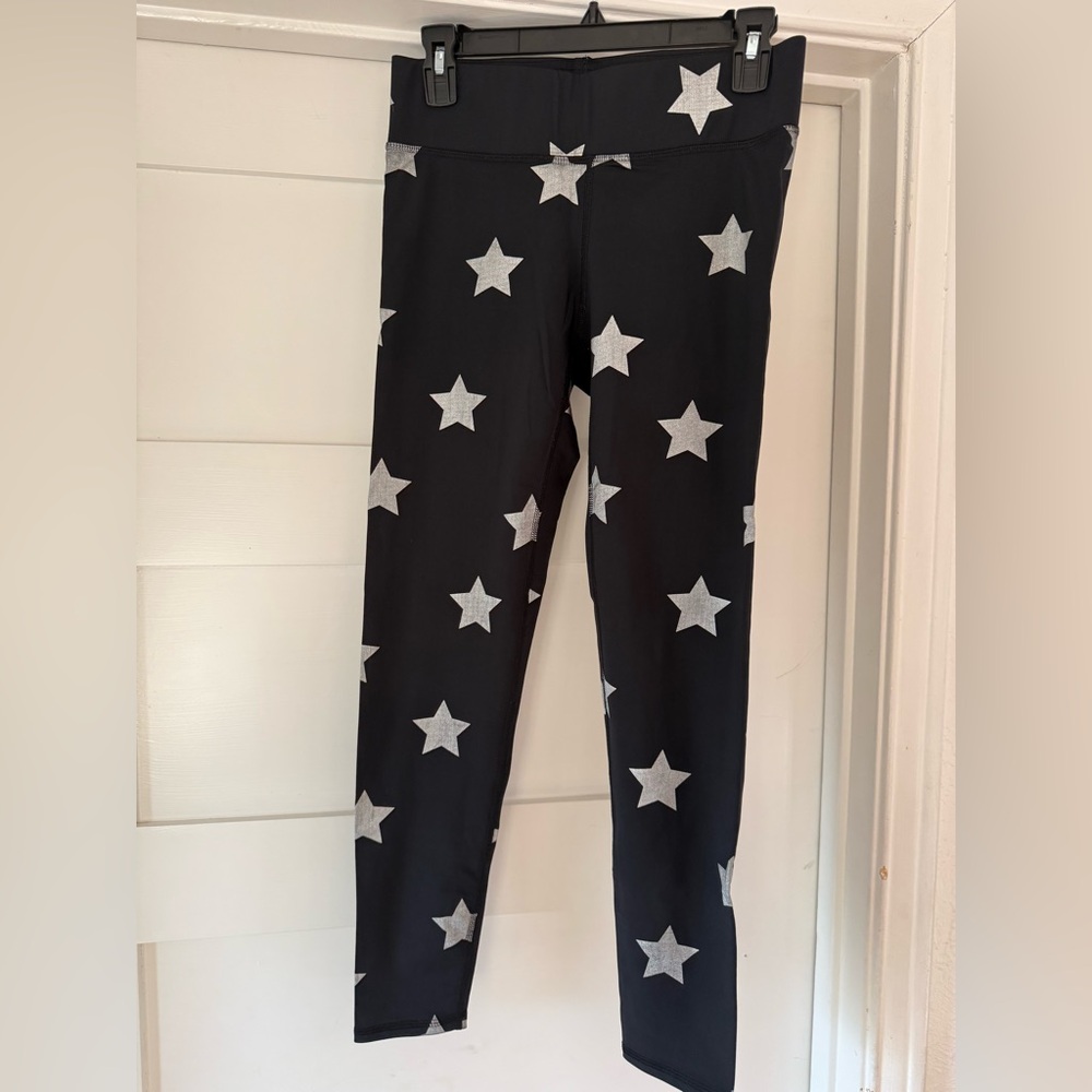 Terez Black and Silver Star Foil Leggings - Picture 4 of 7